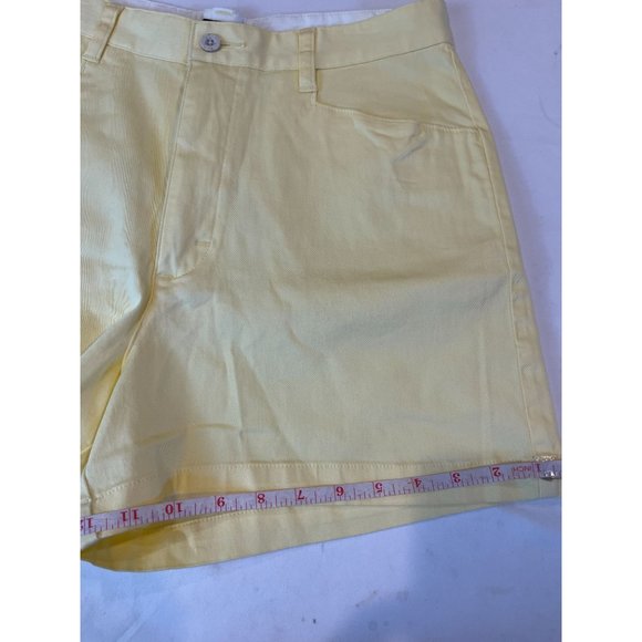 Lee Khakis Womens Shorts High Rise Chino Stretch Riders Outdoor Yellow Size 8 - Picture 6 of 8